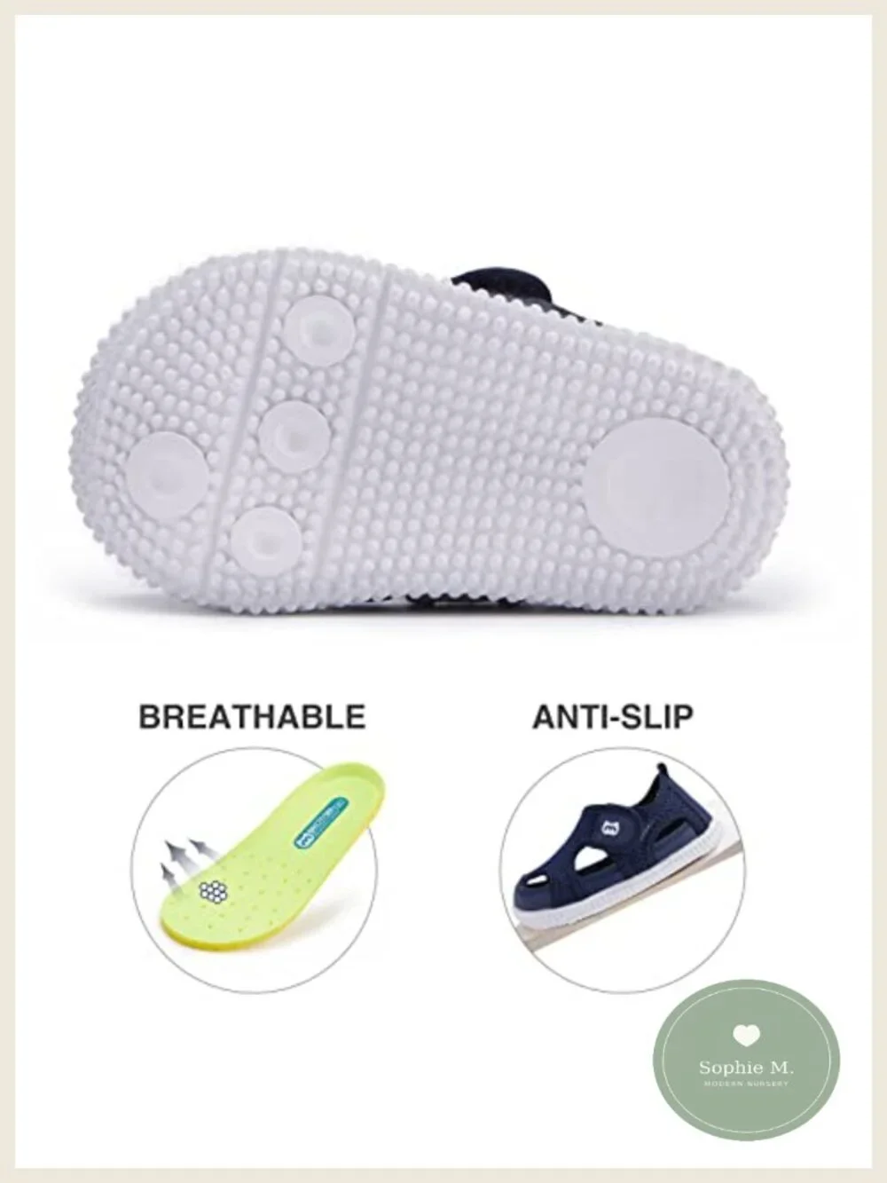 Baby Walking Shoes First Walkers Toddler Sneakers Breathable Non-Slip Hook Loop